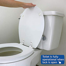 Load image into Gallery viewer, Toilet Lock Child Safety - Ideal Baby Proof Toilet Seat Lock with 3M Adhesive | Easy Installation, No Tools Needed | Fits Most Toilet Seats - White (1 Pack)
