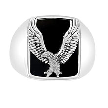 Load image into Gallery viewer, Effy 925 Sterling Silver Onyx Eagle Ring, 5.5 TCW IRS0J717XX
