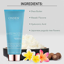 Load image into Gallery viewer, Onsen Japanese Anti Aging Hand Cream - Firming Hand Lotion Features Pagoda Flower Enzyme, Wasabi Extract Infusion, Hyaluronic Acid, and Shea Butter, for Clarified and Moisture Rich Skin (4.5 Oz)
