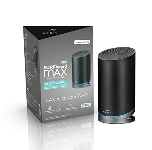 ARRIS SURFboard mAX Pro Mesh AX11000 Wi-Fi 6 AX Router (W31) (Renewed)