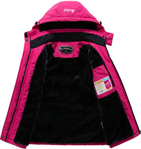 Women's Mountain Waterproof Ski Jacket Windproof Rain Windbreaker Winter Warm Hooded Snow Coat