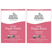 Load image into Gallery viewer, Organic Nipple Butter Breastfeeding Cream by Earth Mama | Lanolin-free, Safe for Nursing &amp; Dry Skin, Non-GMO Project Verified, 2-Fluid Ounce (2-Pack)
