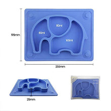 Load image into Gallery viewer, Silicone Suction Plates for Toddlers - SILIVO Non Slip Toddler Plates for Babies,Kids and Children - Baby Plates with Suction Cups Fits Most Highchair Trays - Blue
