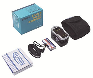 Deluxe SM-110 Two Way Display Finger Pulse Oximeter with Carry Case and Neck/Wrist Cord