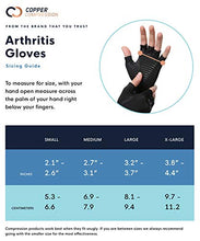 Load image into Gallery viewer, Copper Compression Arthritis Gloves - Guaranteed Highest Copper Content. Best Copper Glove for Carpal Tunnel, Computer Typing, and Everyday Support for Hands. Fit for Women and Men (1 Pair)
