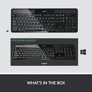 Logitech Wireless Solar Keyboard K750 - for Windows (Renewed)