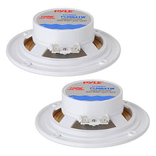 Load image into Gallery viewer, 4 Inch Dual Marine Speakers - Waterproof and Weather Resistant Outdoor Audio Stereo Sound System with Polypropylene Cone, Cloth Surround and Low Profile Design - 1 Pair - PLMR41W (White)
