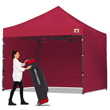 Load image into Gallery viewer, ABCCANOPY Heavy Duty Ez Pop up Canopy Tent with Sidewalls 10x10, Burgundy
