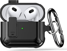 Load image into Gallery viewer, leQuiven Compatible with Airpods 3 Generation Case 2021, Shockproof Protective Case Cover for Airpods 3 Charging Case with Keychain, Full-Body Rugged Hard Shell for Air pods 3, Not Include AirPods
