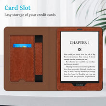 Load image into Gallery viewer, Fintie Stand Case for 6.8" Kindle Paperwhite (11th Generation-2021) and Kindle Paperwhite Signature Edition - Premium PU Leather Sleeve Cover with Card Slot and Hand Strap, Vintage Brown
