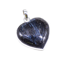 Load image into Gallery viewer, Blue Flash Nuummite Gemstone Pendant, 925 Sterling Silver Pendant, Nuummite Cabochon Pendant, Bridal Necklace Jewelry, Wedding Gift, Sale
