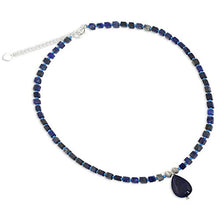 Load image into Gallery viewer, NOVICA Multi-Gem Lapis Lazuli .925 Sterling Silver Beaded Necklace, 15.5" 'Depths of Blue'

