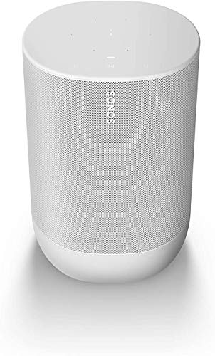 Sonos Move - Battery-Powered Smart Speaker, Wi-Fi And Bluetooth With Alexa Built-In - Lunar White