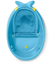 Load image into Gallery viewer, Skip Hop Baby Bath Tub, 3-Stage Smart Sling Tub, Moby, Blue
