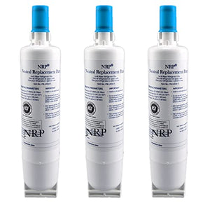 NRP 3-pack Premium Refrigerator Water Filter 4396508 Replacement for Whirlpool 4396547, 4396510, LC400V, EDR5RXD1 & More | NSF Certified 53, 372, 401