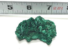 Load image into Gallery viewer, Zentron Crystal Collection Fibrous Malachite Stone - Raw Stone in Velvet Bag (Small (1-2&quot;))
