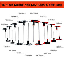 Load image into Gallery viewer, B Bochamtec 16 PCS Hey Key Set and Allen Wrench Set T Handle Allen Wrench Set Hex Ball End with Case
