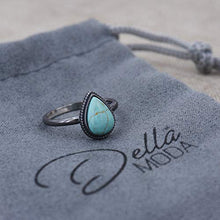 Load image into Gallery viewer, DELLA MODA Teardrop Moonstone Ring | Hypoallergenic .925 Sterling Silver | Size 8
