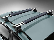 Load image into Gallery viewer, Alfa Gear No Color Fading Fabric Areo Car Roof Rack Pads Cross Bar Pads for Kayak/Canoe/Surf Board/SUP/Snow Board Ski Board Size 17" X13.4"X0.8" 4 pcs/Set with Hood and Trunk Straps Flat Version

