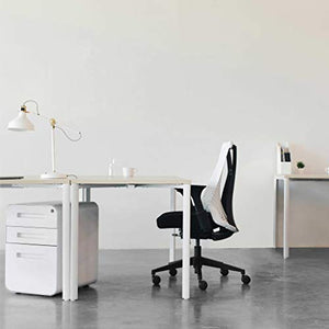 Bowery Fully Adjustable Management Office Chair (White/Black)