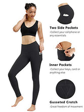 Load image into Gallery viewer, Fengbay High Waist Yoga Pants, Pocket Yoga Pants Tummy Control Workout Running 4 Way Stretch Yoga Leggings Black
