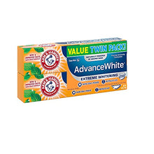 Load image into Gallery viewer, ARM &amp; HAMMER Advanced White Extreme Whitening Toothpaste, TWIN PACK (Contains Two 6oz Tubes) -Clean Mint- Fluoride Toothpaste
