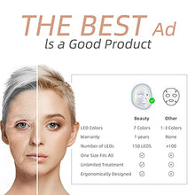 Load image into Gallery viewer, Led Face Mask Light Therapy - 7 Color Photon Blue &amp; Red Light Maintenance Skin Rejuvenation Facial Skin Care Mask, Home Skin Care Mask for Face (white) (white)
