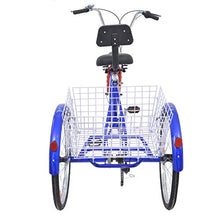 Load image into Gallery viewer, Slsy Adult Tricycles 7 Speed, Adult Trikes 20/24 / 26 inch 3 Wheel Bikes, Three-Wheeled Bicycles Cruise Trike with Shopping Basket for Seniors, Women, Men.
