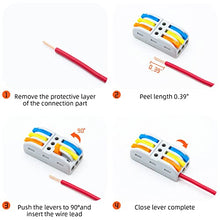Load image into Gallery viewer, XALXMAW 48 Pcs Lever Wire Nut Connectors,Compact Splicing Connectors Electrical Wires Solid Stranded Flexible Terminal Block 28-12 AWG
