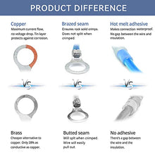 Load image into Gallery viewer, HKS 50 PCS Ring Terminals 1/4" Blue 16-14 AWG - M6 - Electrical Connectors - Heat Shrink Wire Connector Kit - Tinned Red Copper - Automotive Marine Ring Connectors - Waterproof and Insulated
