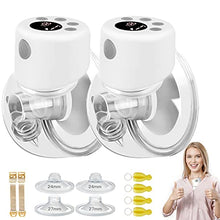 Load image into Gallery viewer, Double Electric Breast Pump, Wearable Breast Pump, Hands-Free &amp; Portable, Quiet, with 2 Mode &amp; 9 Levels (24/27mm Flange)
