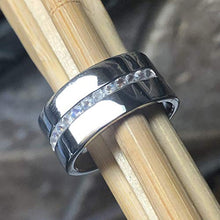 Load image into Gallery viewer, Natural Rainbow Moonstone 925 Solid Sterling Silver Men's Ring Size 6, 7, 8, 9, 10, 11, 12, 13
