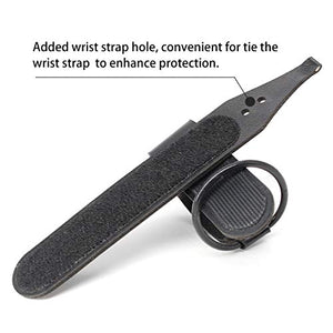 SINYUDUN Touch Controller Grip Cover & Knuckle Strap for Oculus Quest 2, Comfortable Touch Controller Grip Accessories and Adjustable PU Leather Wrist Strap (Red)