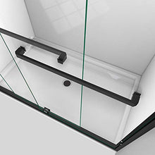 Load image into Gallery viewer, DreamLine Encore Semi-Frameless Bypass Sliding Shower Door in Satin Black, 56-60 in Width x 76 in Height, 5/16 in. (8mm) Certified Clear Tempered Glass, Smooth Gliding Open and Close. SHDR-1660760-09
