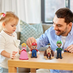 5 inch Mario Figures Toy - Mario & Luigi Figurines – Yoshi & Mario Bros Action Figures Mario PVC Toy Figures （Pack of 6 ）