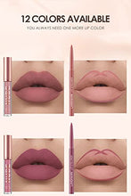 Load image into Gallery viewer, URQT 12pcs Lip Liner and Lipstick Makeup Set, 6 Velvety Matte Liquid Lipsticks + 6 Matching Smooth Lip Liner One Step Lips Makeup Kits Waterproof Long Lasting Matte Lipstick Gift Set
