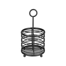 Load image into Gallery viewer, Spectrum Diversified Contempo Caddy Cutlery, Modern Dining Table Décor &amp; Kitchen Organization, Silverware Holder with Handle, Black
