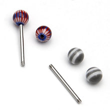 Load image into Gallery viewer, Tongue Rings, CrazyPiercing 110pcs 14G Surgical Steel Nipple Straight Barbells with Assorted Colors Acrylic Ball, Wearable Bar Length 5/8&quot; Tongue Body Piercing Jewelry
