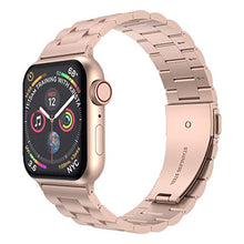 Load image into Gallery viewer, iiteeology Compatible with Apple Watch Band 38mm 40mm, Stainless Steel iWatch Band Replacement Strap for iWatch SE &amp; Series 6 5 4 - Gold
