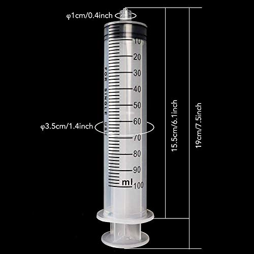 Load image into Gallery viewer, DEPEPE 2pcs 100ml Large Plastic Syringe with 2pcs 47in Handy Plastic Tubing and Luer Connections for Scientific Labs, Measuring, Watering, Refilling, Filtration, Feeding