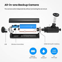 Load image into Gallery viewer, AUTO-VOX TW1 Truly Wireless Backup Camera, 5Mins DIY Installation, 720P Super Night Vision Rear View Camera and 5'' LCD Monitor with Digital Signal, 2 Channel Support to Monitor/Reverse for Car/Truck

