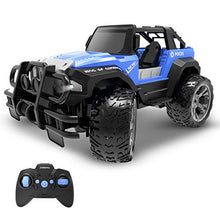 Load image into Gallery viewer, DEERC DE42 Remote Control Car RC Racing Cars,1:18 Scale 80 Min Play 2.4Ghz LED Light Auto Mode Off Road RC Trucks with Storage Case,All Terrain SUV Jeep Cars Toys Gifts for Boys Kids Girls Teens,Blue
