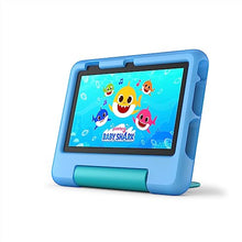 Load image into Gallery viewer, Amazon Fire 7 Kids tablet, ages 3-7. Top-selling 7" kids tablet on Amazon - 2022. Set time limits, age filters, educational goals, and more with parental controls, 16 GB, Blue
