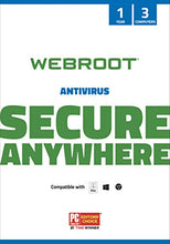 Load image into Gallery viewer, Webroot Antivirus Software 2022 | Protection against Computer Virus, Malware, Phishing and more | 3-Device | 1-Year Subscription | Keycard
