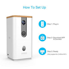 Load image into Gallery viewer, Vbroad Smart Pet Camera Treat Dispenser, 2.4G WiFi Remote Camera Monitor 720P HD Night Vision Video with 2-Way Audio Designed for Dogs and Cats, Home Safety Pet Monitor (Android/iOS)
