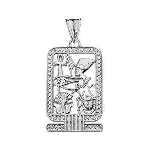 Exquisite Sterling Silver Ancient Egyptian Cartouche Pendant