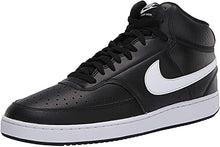 Load image into Gallery viewer, Nike Men's Court Vision Mid Sneaker, Black/White, 12 Regular US

