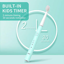 Load image into Gallery viewer, Seago Rechargeable Sonic Toothbrush for Kids Age 6+，with Intelligent Timer Waterproof IPX7， Electric Toothbrush with 2 Replaceable Soft bristles Head SG548（White）
