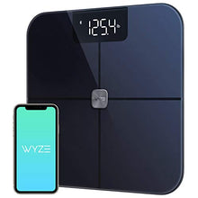 Load image into Gallery viewer, WYZE Smart Scale, Body Fat Scale, Wireless Digital Bathroom Scale for Body Weight, BMI, Body Fat Percentage Tracker, Heart Rate Monitor, Body Composition Analyzer, App, Bluetooth, 400 lb Black
