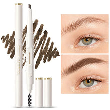 Load image into Gallery viewer, FOCALLURE 2 Pcs Eyebrow Pencil with Spoolie Brush,Sliding Eyebrow Pen Body,Precision Tip Fills and Defines Eyebrows,Waterproof Long Lasting Eyes Makeup,Light Brown
